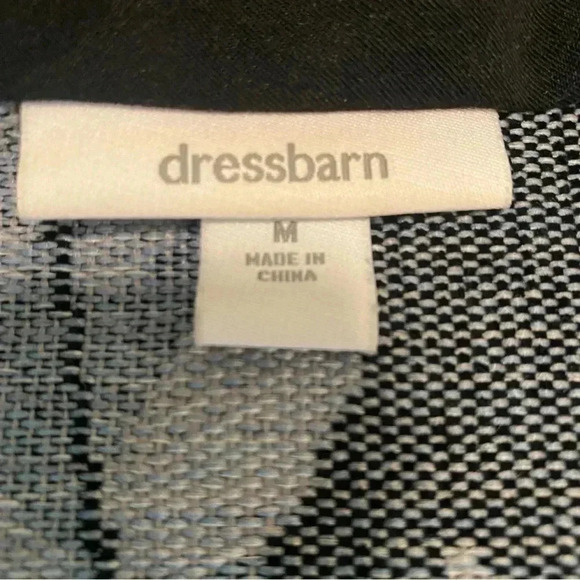 Dress Barn Woman's Color Block Full Zip Cardigan Size Medium Blue Long Sleeve - Picture 13 of 14